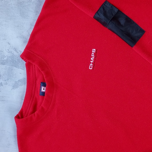 Vintage CHAPS RALPH LAUREN COLOUR BLOCK CREWNECK SWEATER - Picture 6 of 6